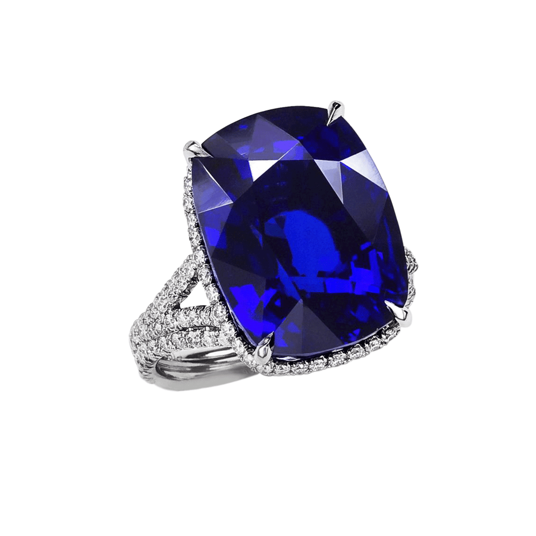 Private Reserve Ceylon Sapphire 20.25 Total Weight Ring