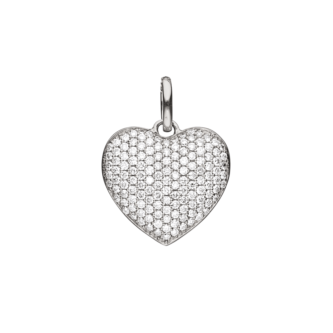 Hamilton Sterling Silver and Diamond Heart Charm