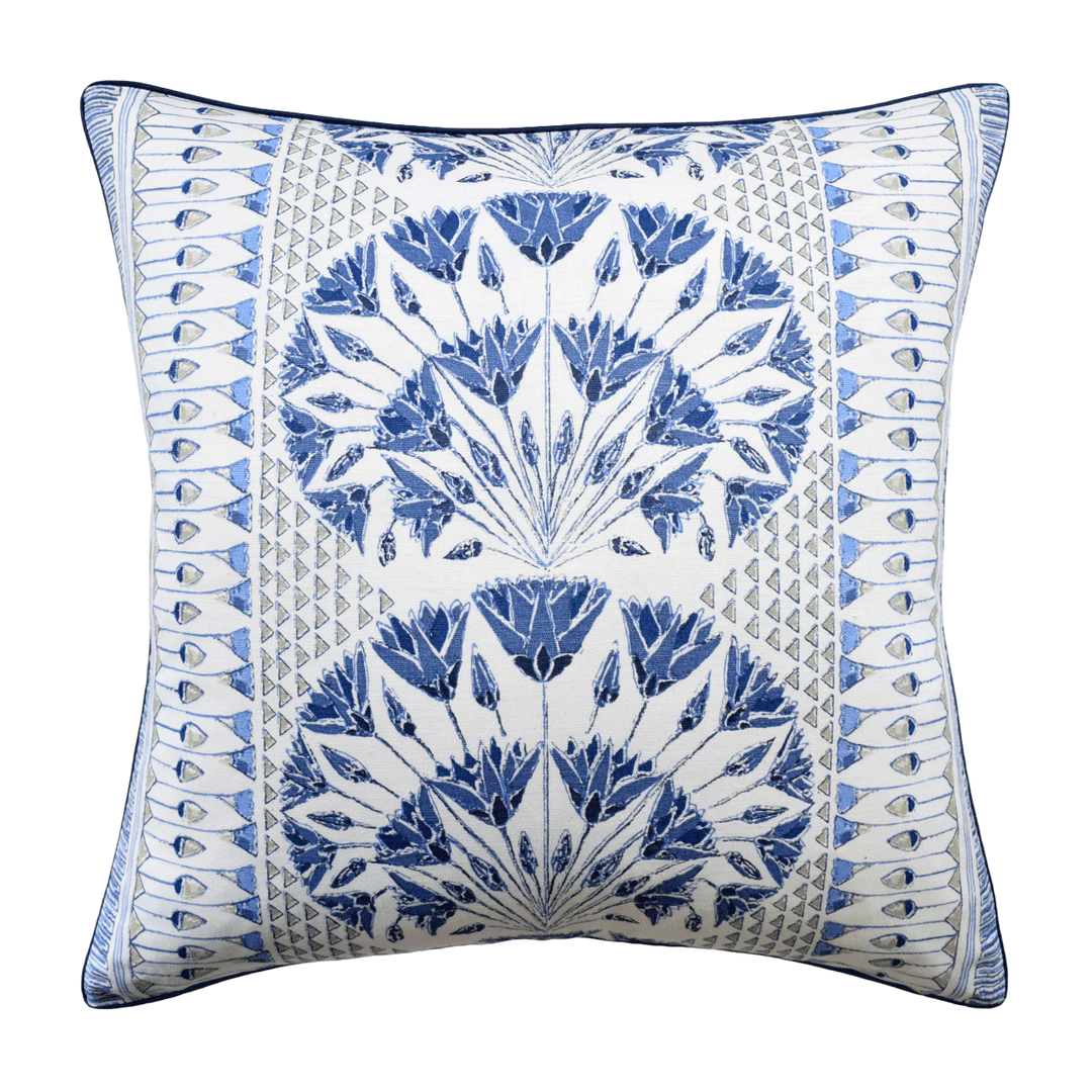 Cairo Navy Piped Pillow