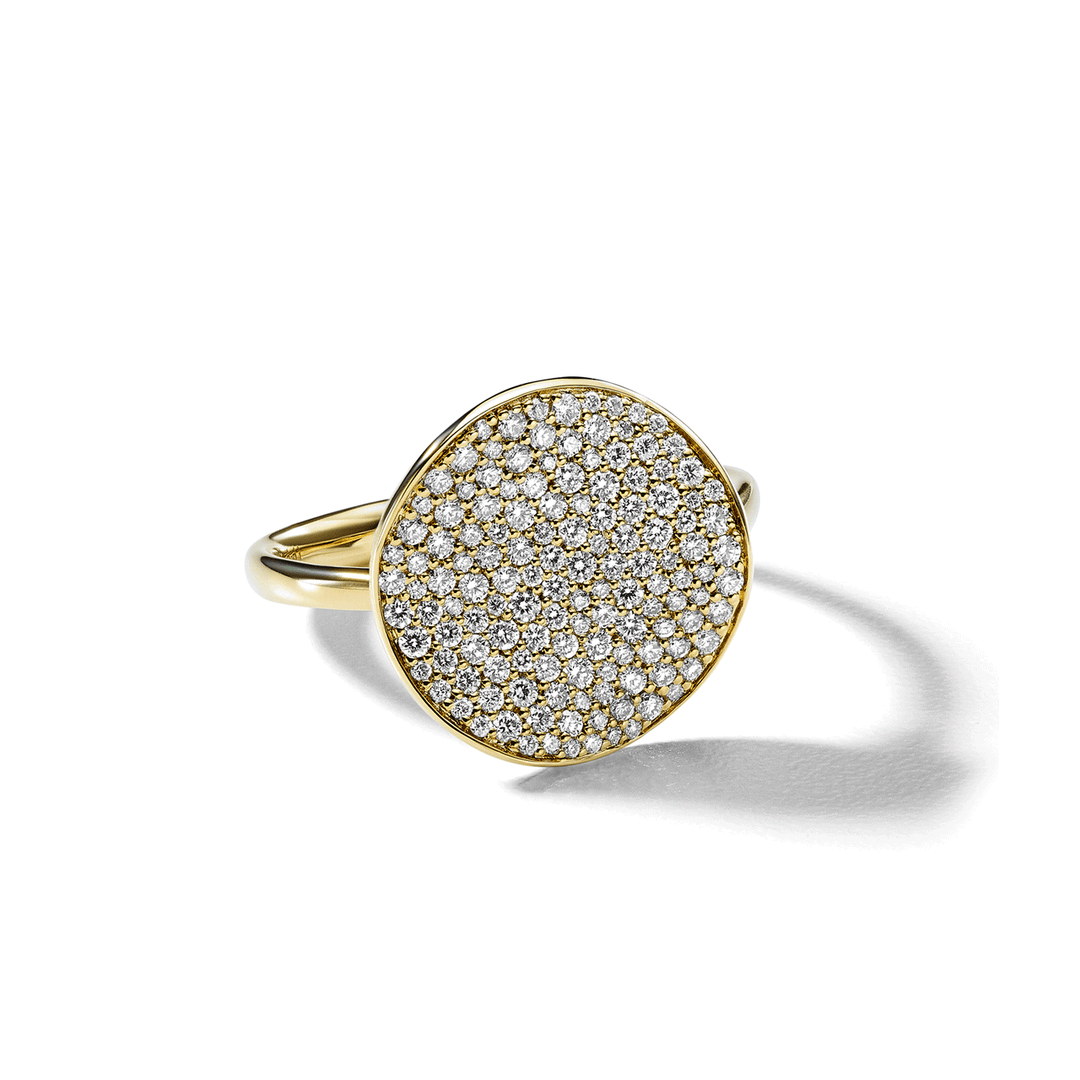 Ippolita Stardust 18k Yellow Gold Small Diamond Flower Ring