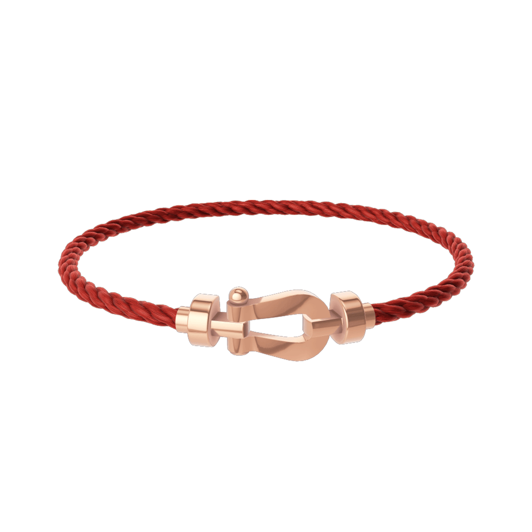 FRED Red Cord Bracelet with 18k Rose Gold MD Buckle, Exclusively at Hamilton Jewelers