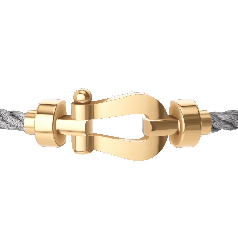 FRED Steel Cord Bracelet with 18k Yellow Gold MD Buckle, Exclusively at Hamilton Jewelers