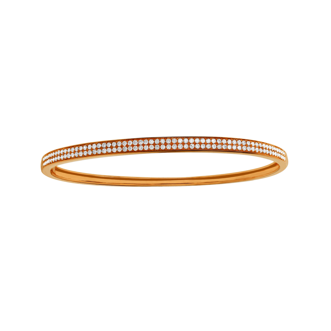 Hamilton Classic 18k Rose Gold and 1.00 Total Weight Diamond Bracelet
