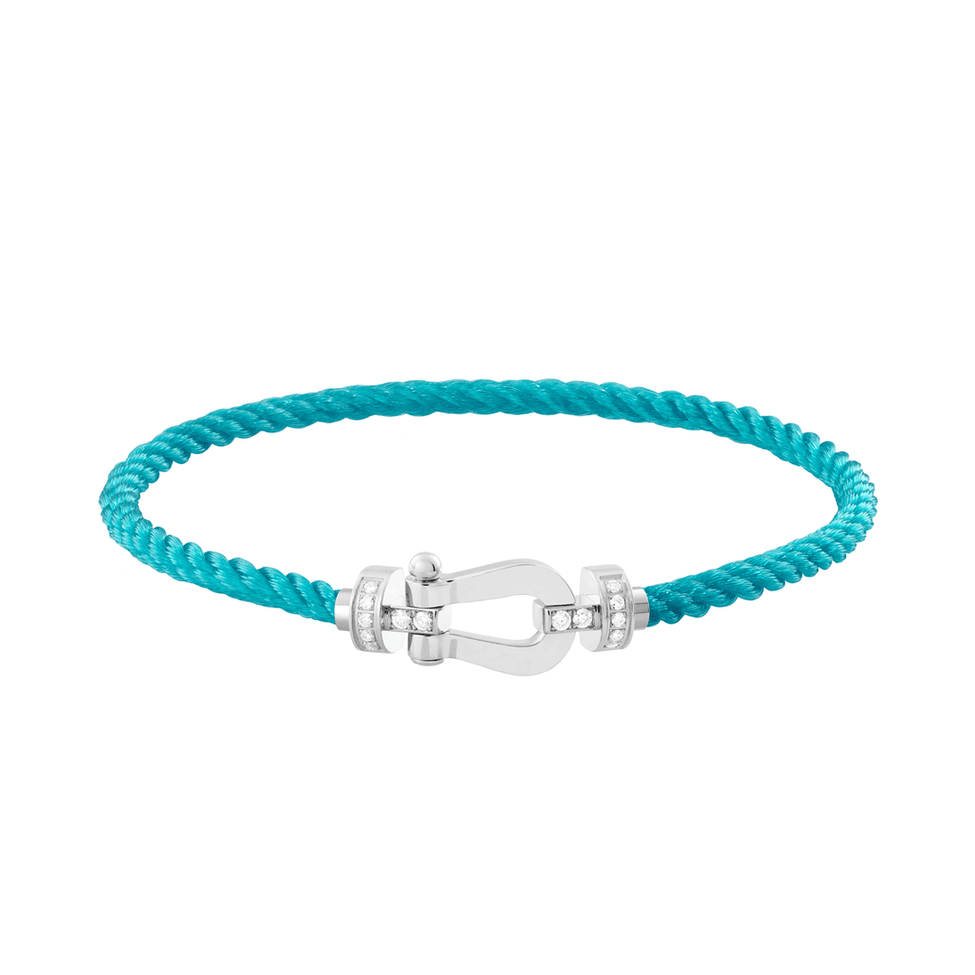 FRED Turquoise Cord Bracelet with 18k Half Diamond MD Buckle, Exclusively at Hamilton Jewelers