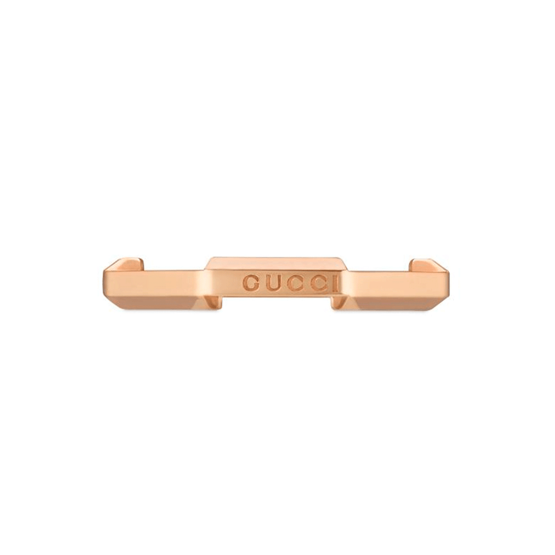 Gucci Link to Love 18k Rose Gold Mirrored Ring