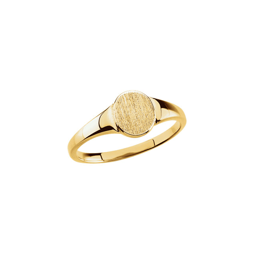 14k Yellow Gold Ladies Signet Ring