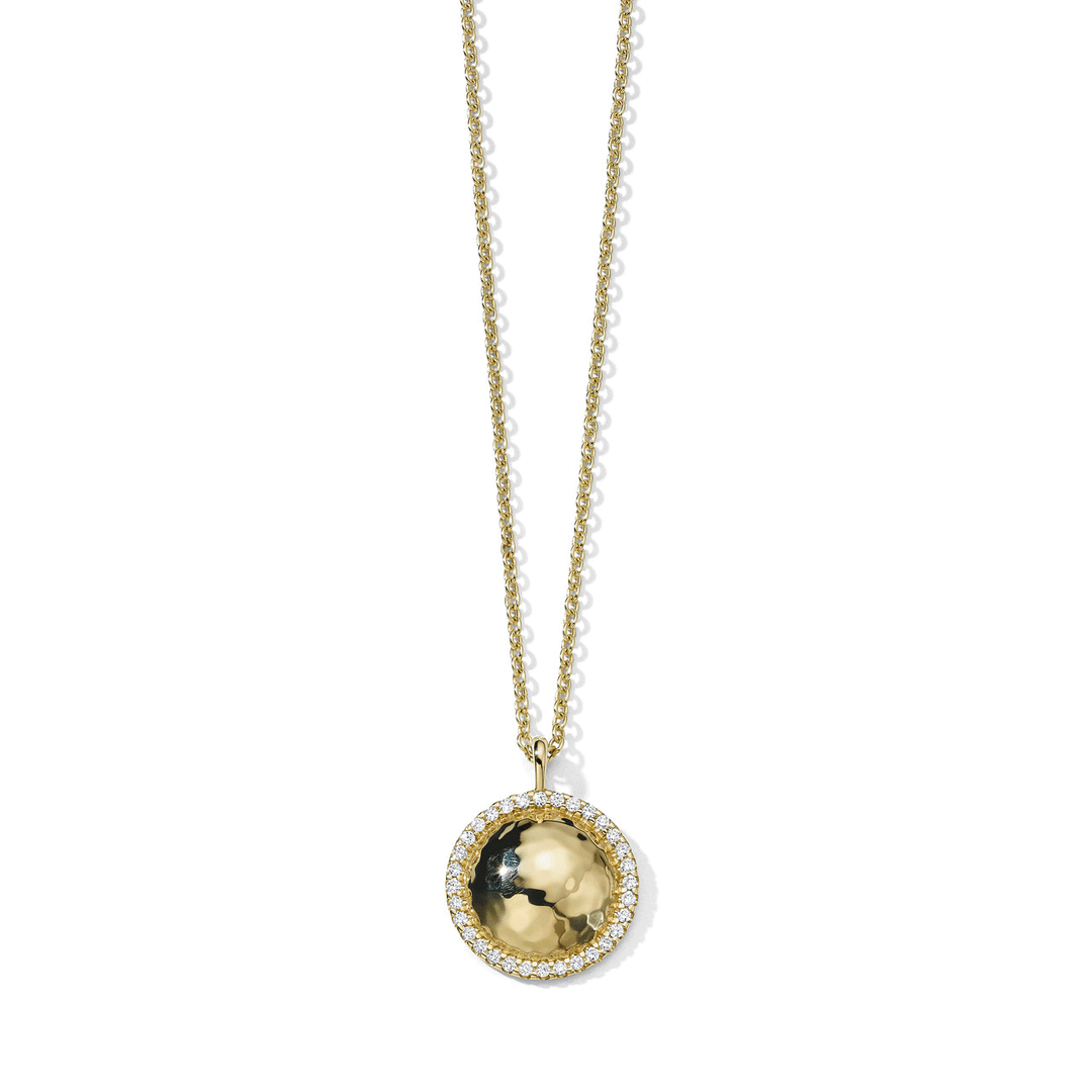 Ippolita Stardust Small Goddess Dome Necklace in 18k Yellow Gold
