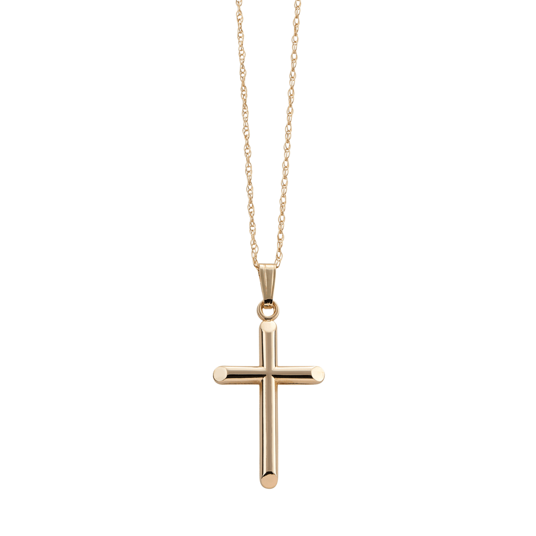 14k Gold Petite Cross Pendant