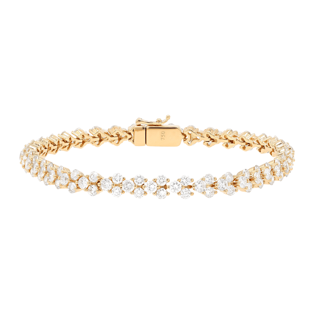 18k Yellow Gold and 5.50 Total Weight Diamond Bracelet