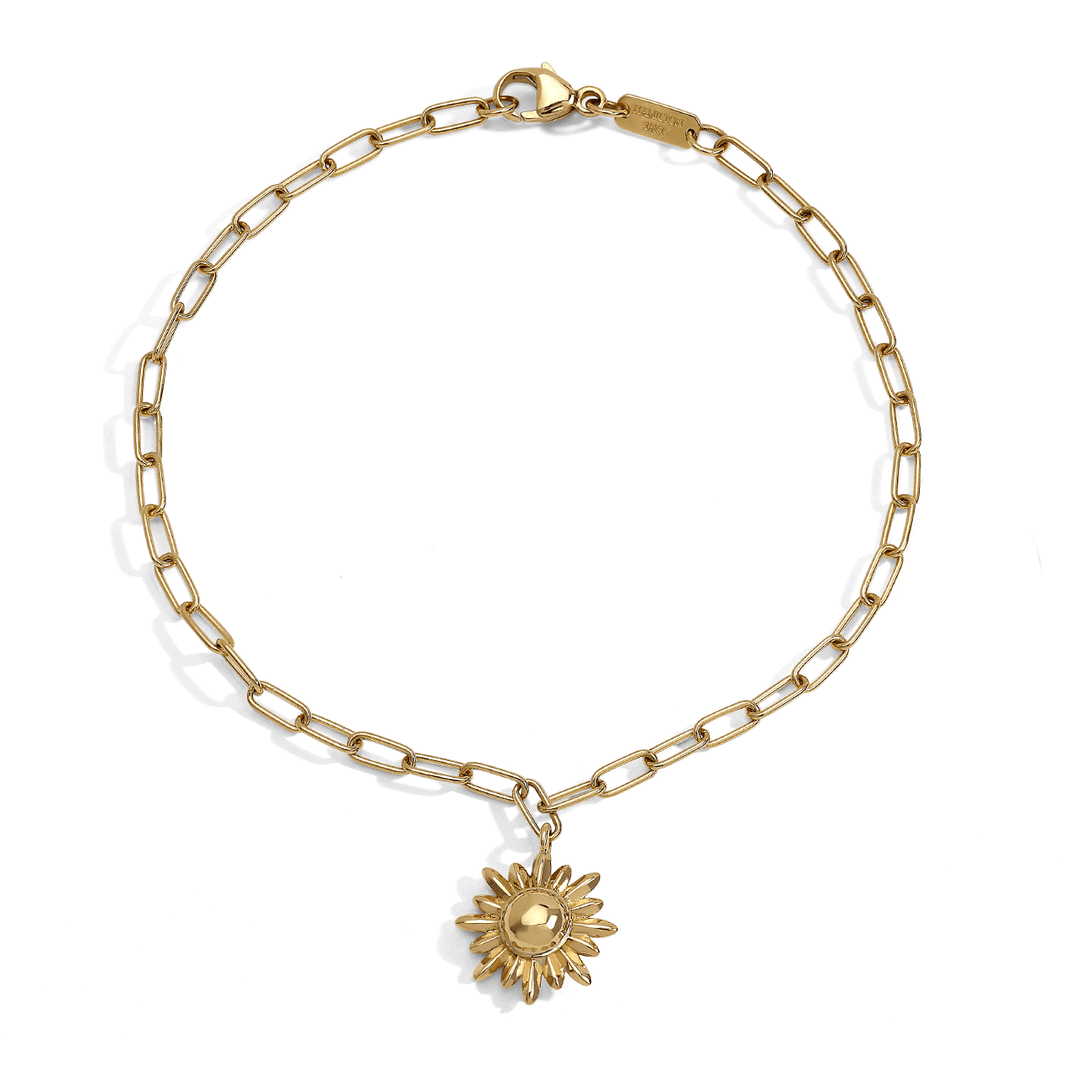 Charms of Hope 18k Gold Sunflower Small Bracelet
