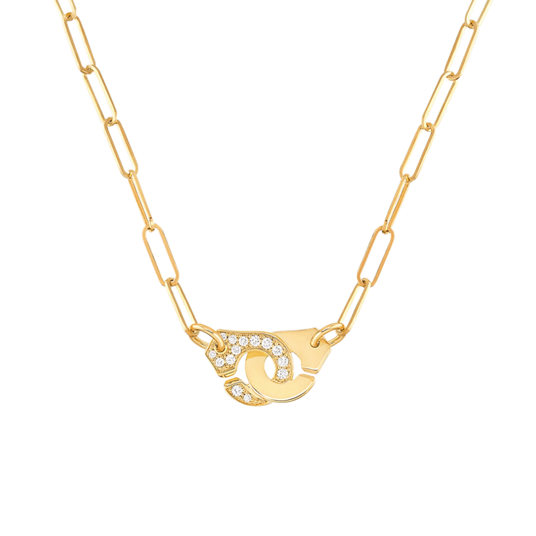 Dinh Van Menottes 18k Yellow Gold R10 Diamond Necklace