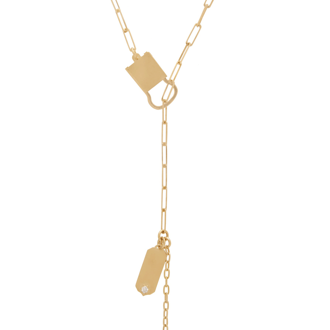 Jade Trau Forget-Me-Not 18k Yellow Gold Betty Necklace