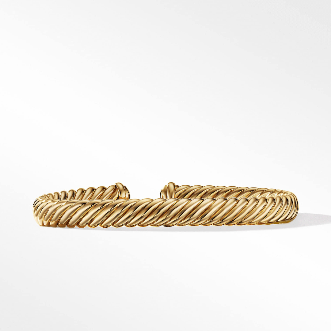 David Yurman Cablespira Oval Bracelet in 18k Yellow Gold,7mm