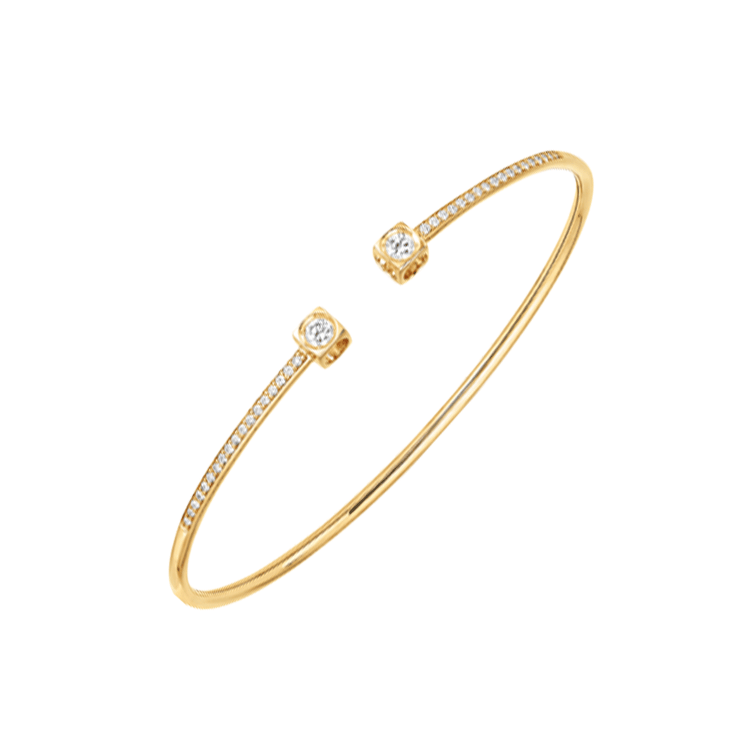 Dinh Van Le Cube 18k Yellow Gold Diamond Flex Bracelet
