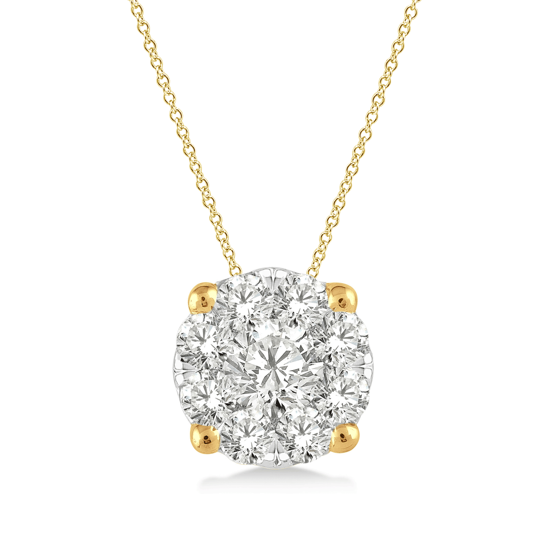 Celestrial 14k Yellow Gold and Diamond .75 Total Weight Pendant