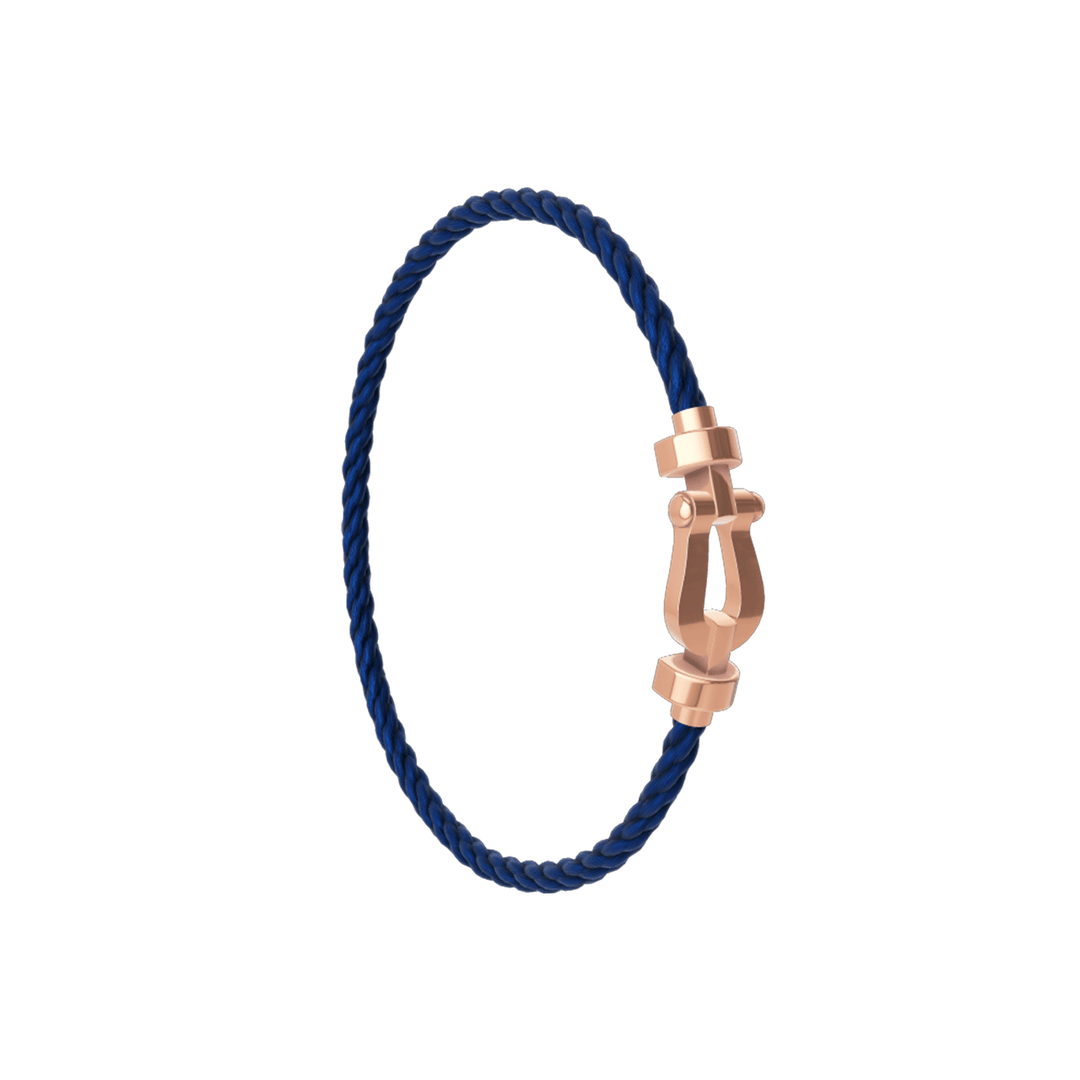 FRED Navy Cord Bracelet with 18k Rose Gold MD Buckle, Exclusively at Hamilton Jewelers