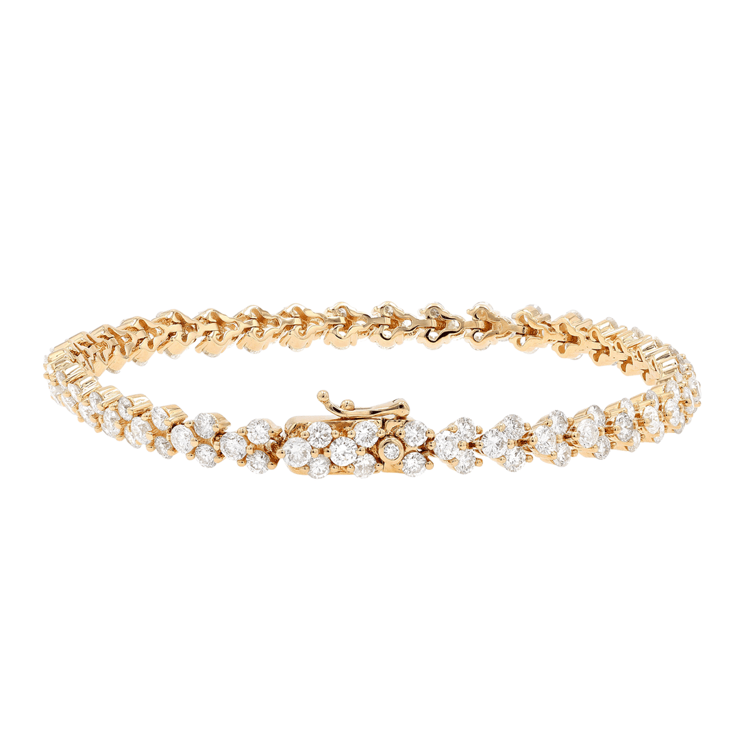 18k Yellow Gold and 5.50 Total Weight Diamond Bracelet