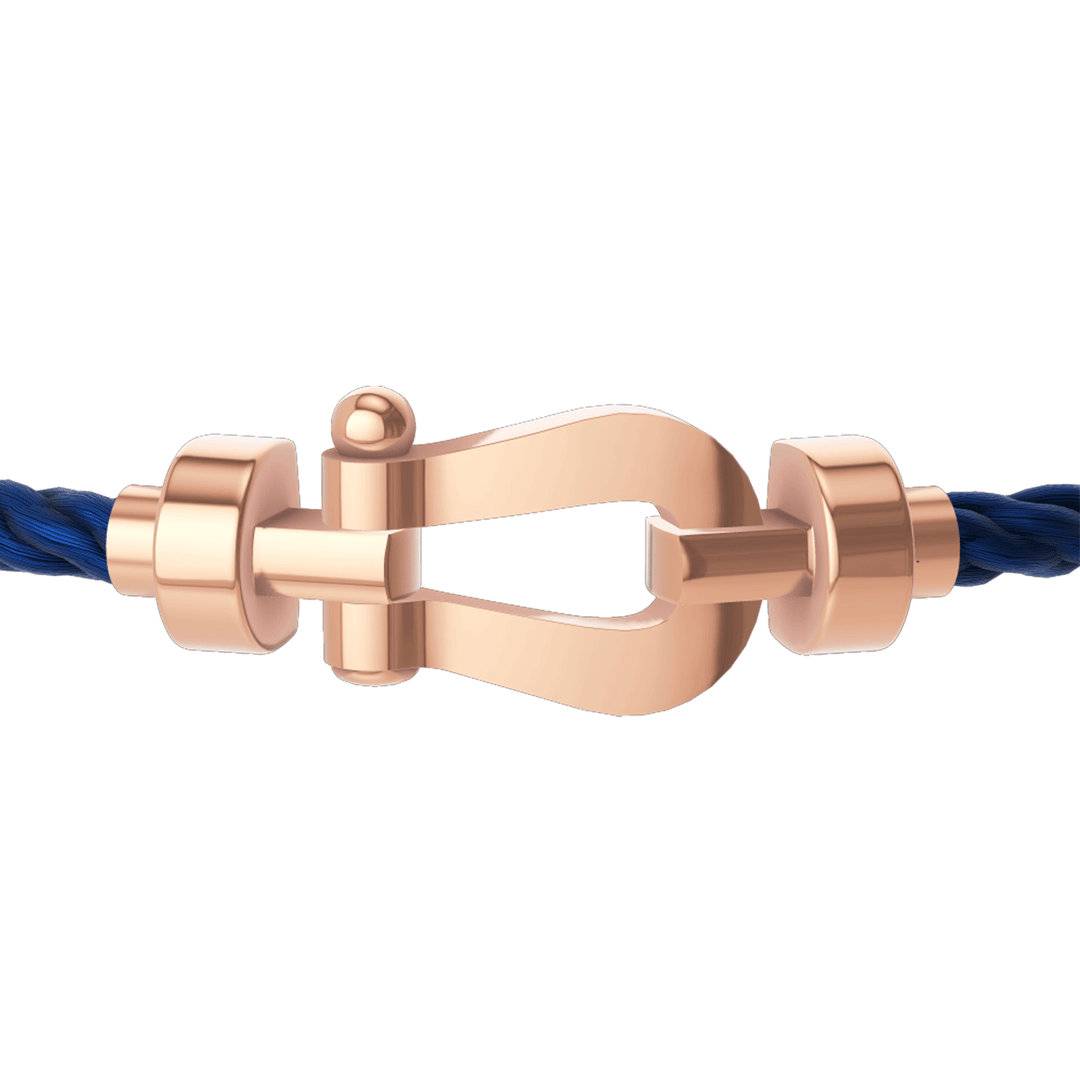 FRED Navy Cord Bracelet with 18k Rose Gold MD Buckle, Exclusively at Hamilton Jewelers
