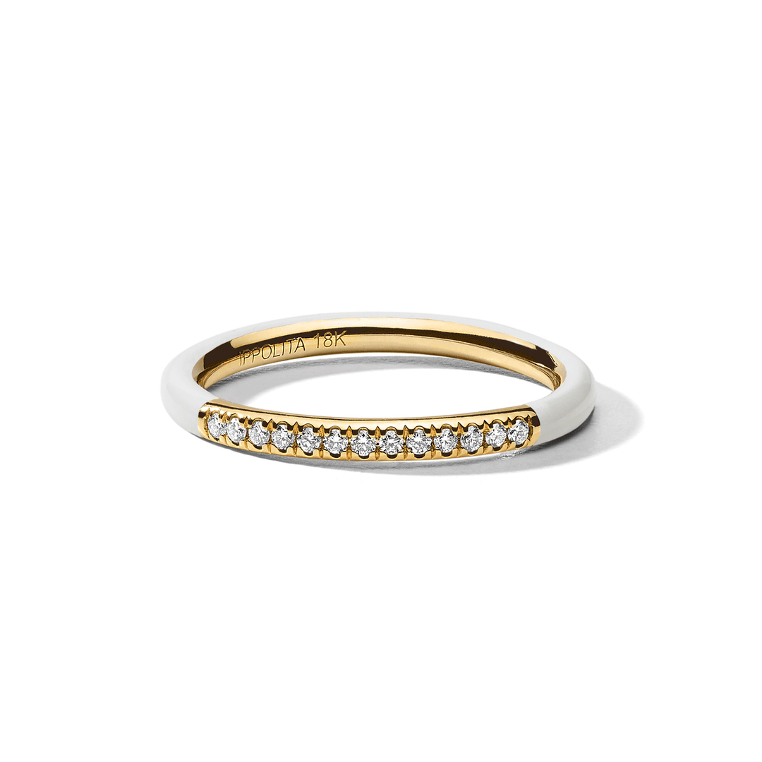 Ippolita Carnevale Band Ring in 18k Yellow Gold with Diamonds