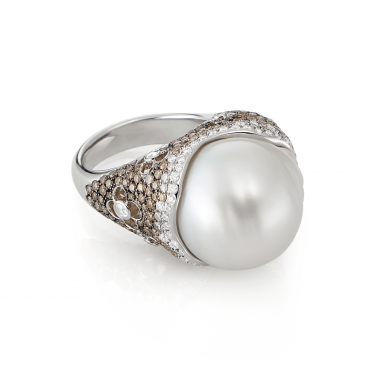 18K Gold And South Sea Pearl Rin