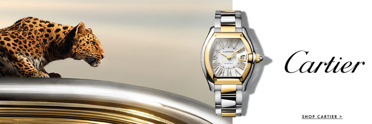 Cartier two-tone watch with a panther – shop Cartier at Hamilton Jewelers