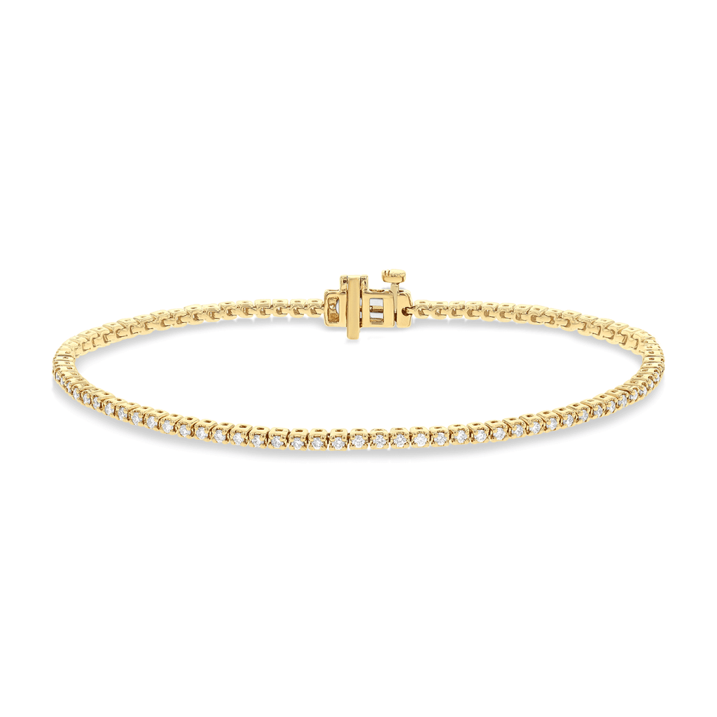 Hamilton Select Collection 14k Gold Natural Diamond Line Bracelet
