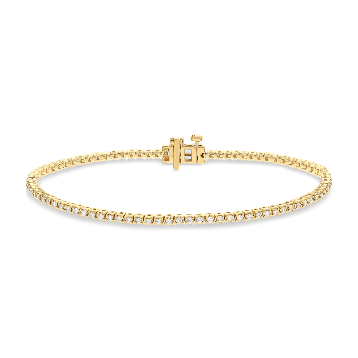 Hamilton Select Collection 14k Gold Natural Diamond Line Bracelet