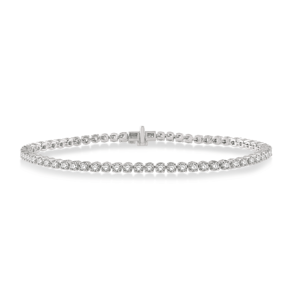 Hamilton Select Collection 14k Gold Natural Diamond Line Bracelet