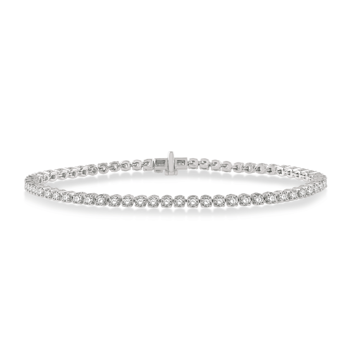 Hamilton Select Collection 14k Gold Natural Diamond Line Bracelet