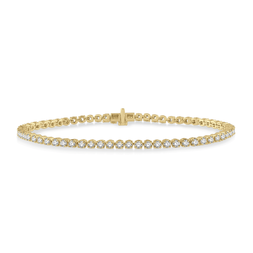 Hamilton Select Collection 14k Gold Natural Diamond Line Bracelet