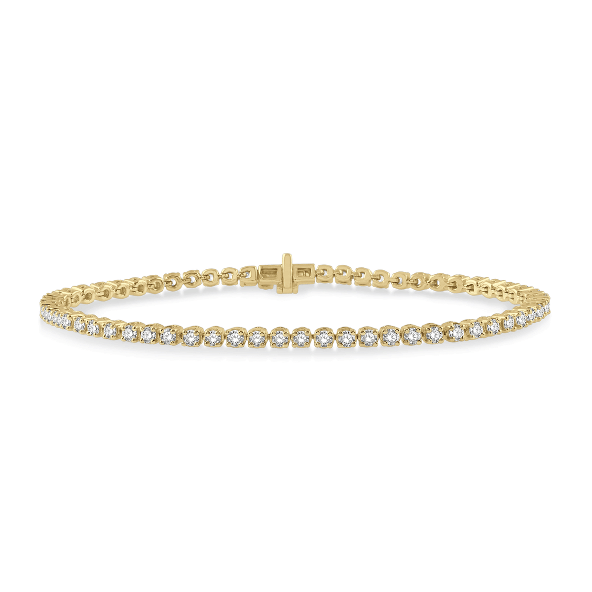 Hamilton Select Collection 14k Gold Natural Diamond Line Bracelet