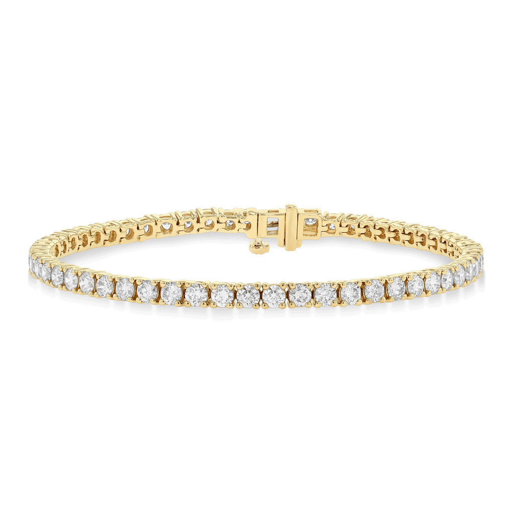 Hamilton Select Collection 14k Gold Natural Diamond Line Bracelet