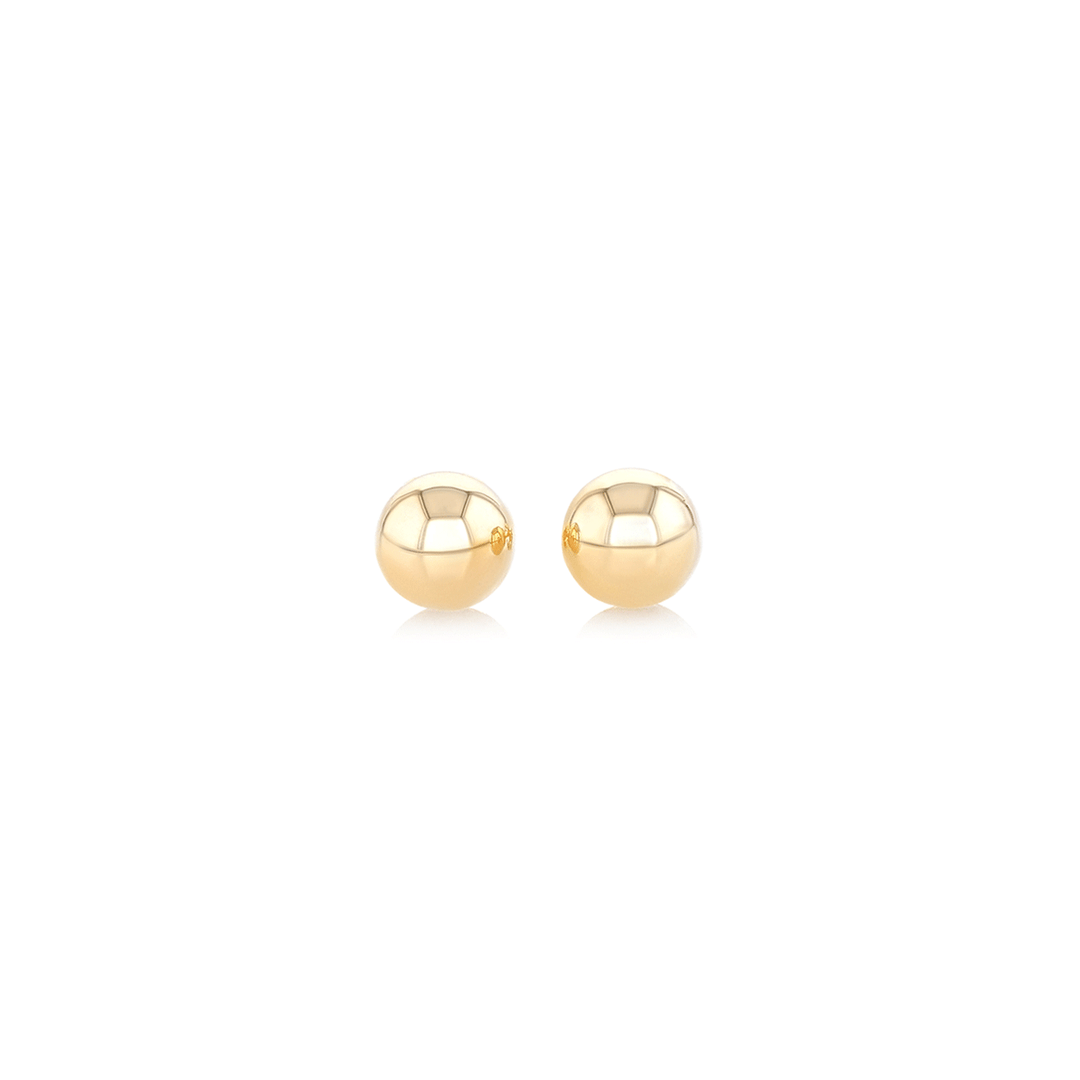 Classic 14k Yellow Gold Ball Stud Earrings