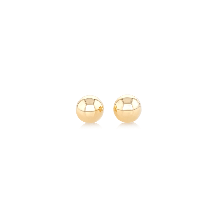 Classic 14k Yellow Gold Ball Stud Earrings