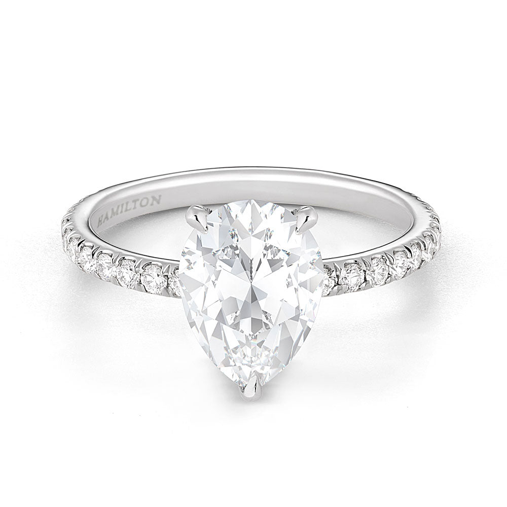 Silhouette Hidden Halo Diamond Ring Setting