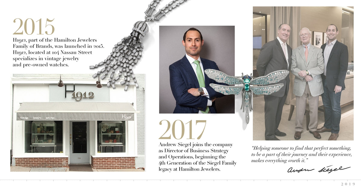 Hamilton Jewelers history: 2015 and 2017, photos and jewelry
