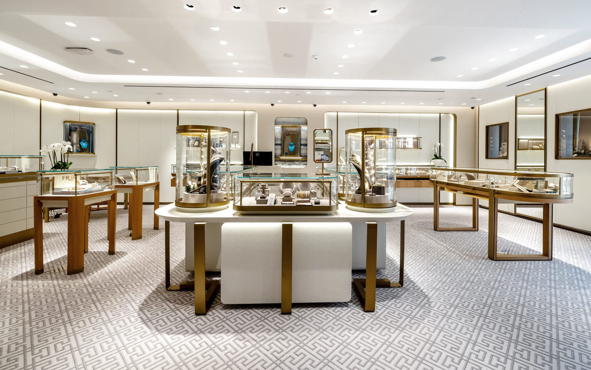 The main salon at Hamilton Jewelers Palm Beach on Worth Avenue