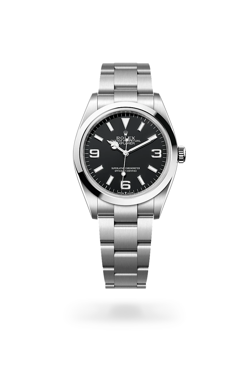 Rolex Explorer 36 in Oyster, 36 mm, Oystersteel