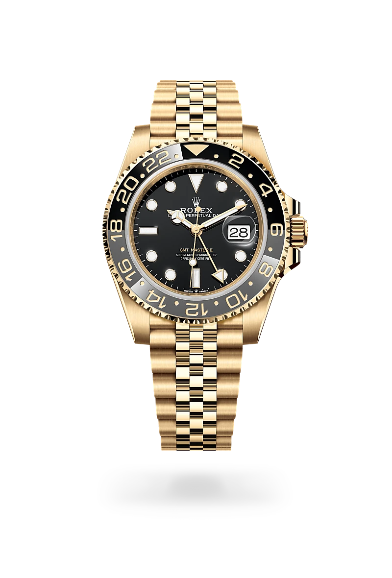Rolex GMT-Master II in Oyster, 40 mm, yellow gold