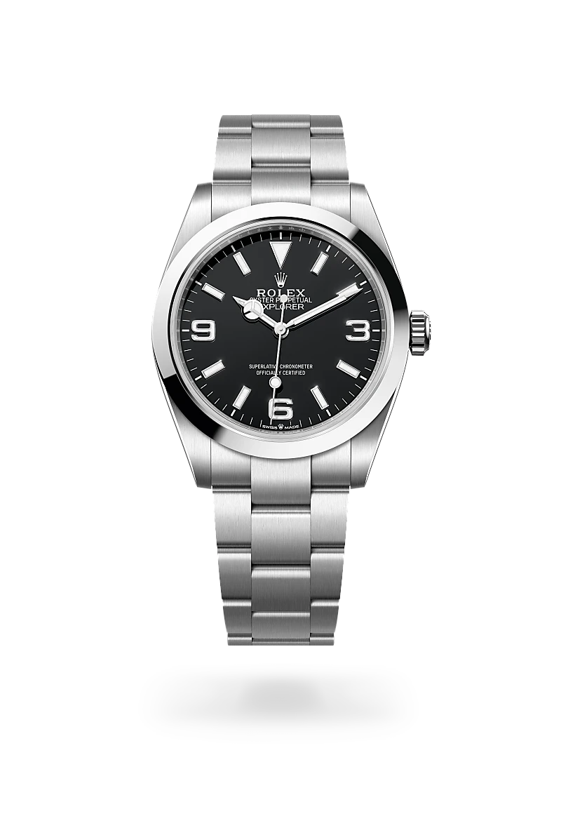 Rolex Explorer 40 in Oyster, 40 mm, Oystersteel