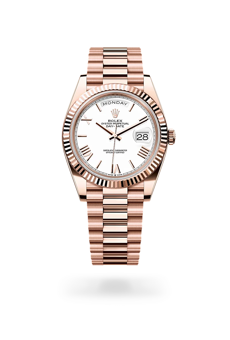 Rolex Day-Date 40 in Oyster, 40 mm, Everose gold