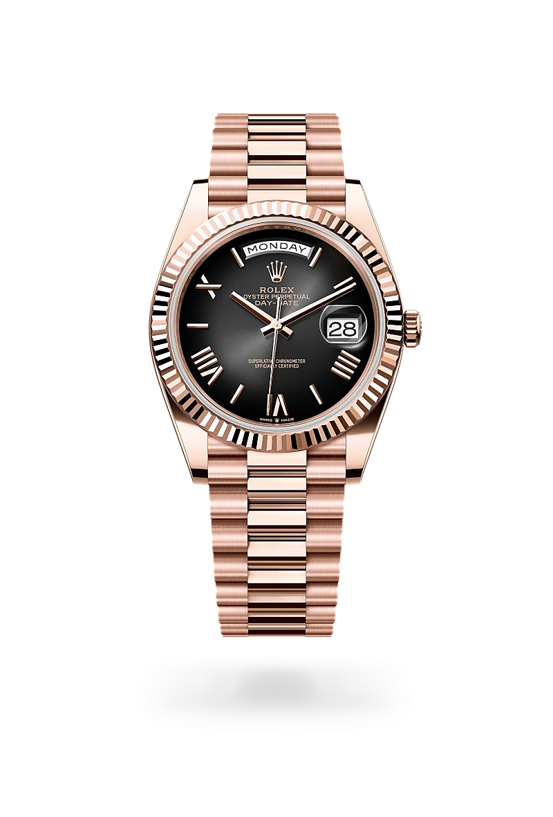 Rolex Day-Date 40 in Oyster, 40 mm, Everose gold