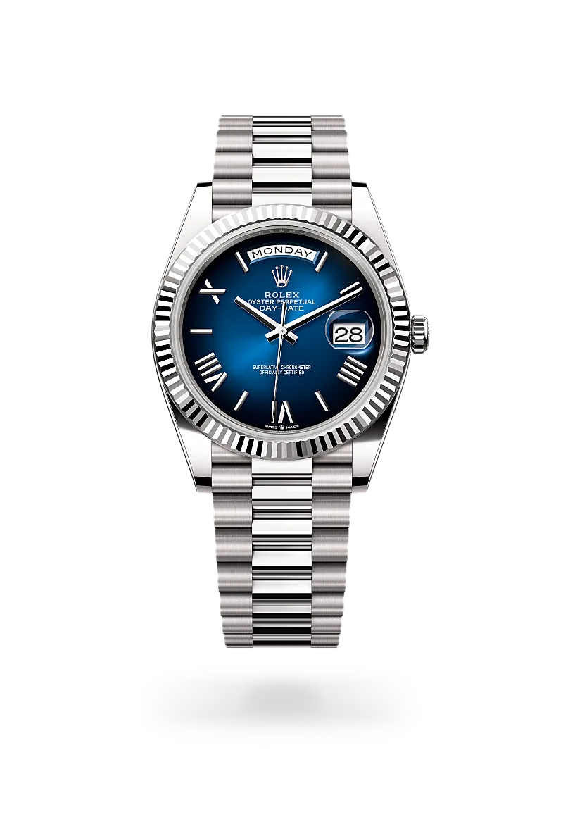 Rolex Day-Date 40 in Oyster, 40 mm, white gold