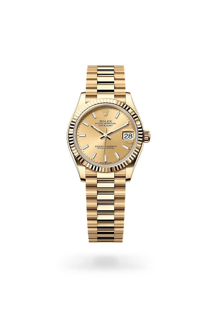 Rolex Datejust 31 in Oyster, 31 mm, yellow gold