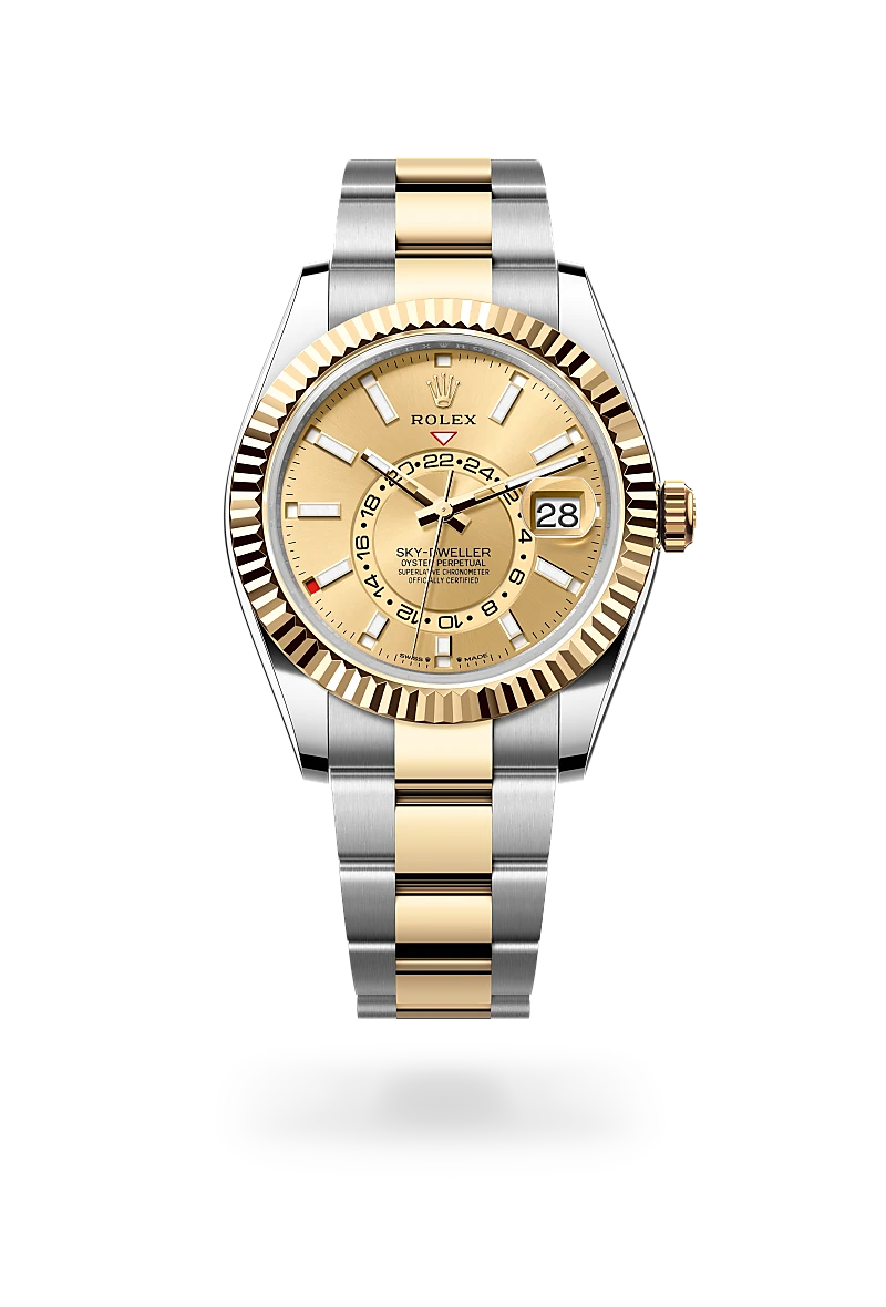 Rolex Sky-Dweller in Oyster, 42 mm, Oystersteel and yellow gold