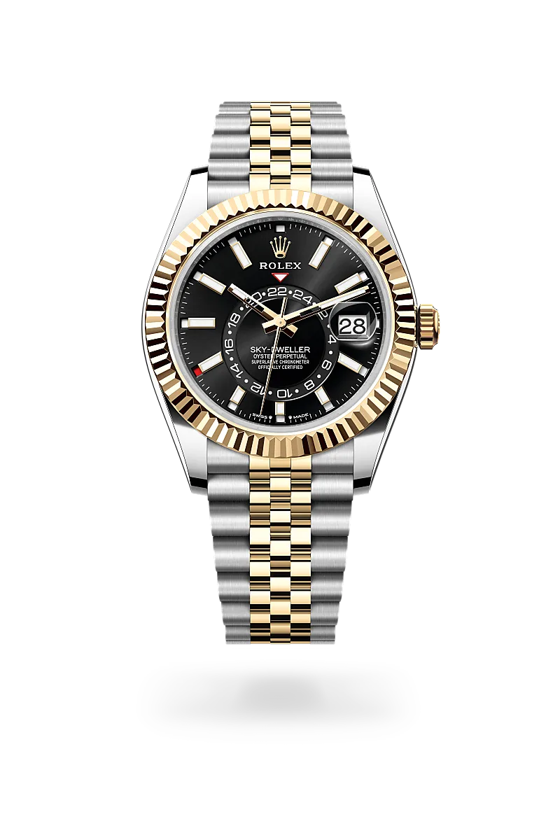 Rolex Sky-Dweller in Oyster, 42 mm, Oystersteel and yellow gold
