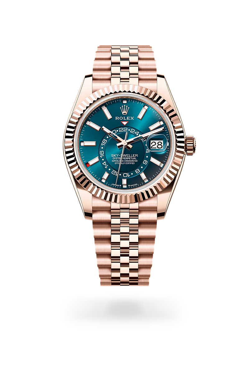 Rolex Sky-Dweller in Oyster, 42 mm, Everose gold
