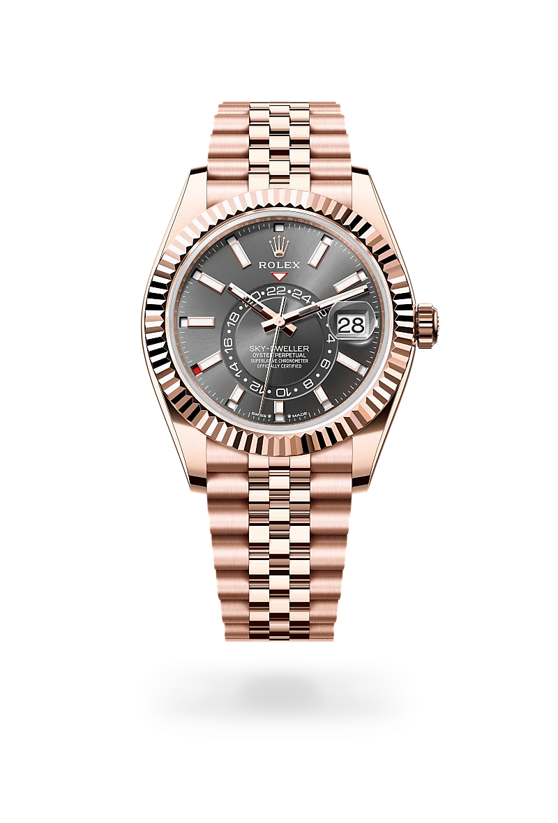 Rolex Sky-Dweller in Oyster, 42 mm, Everose gold
