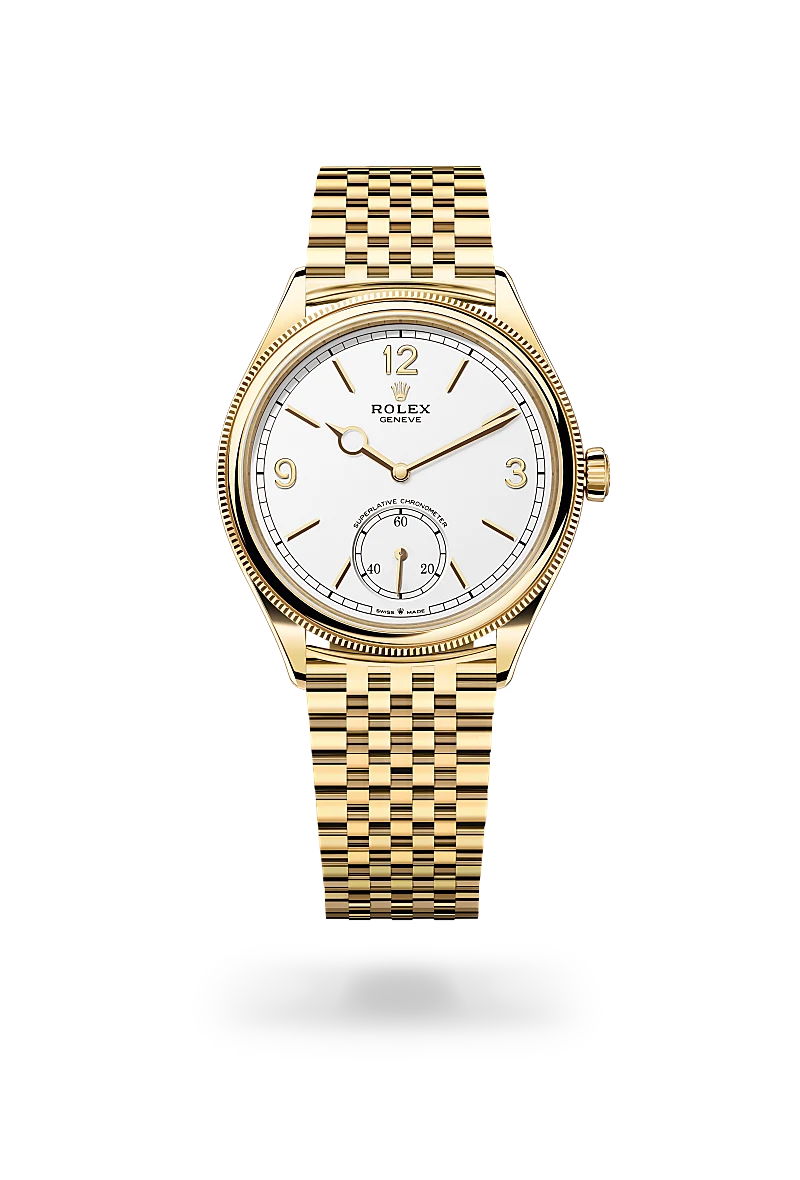 Rolex 1908 in 39 mm, 18 kt yellow gold, polished finish