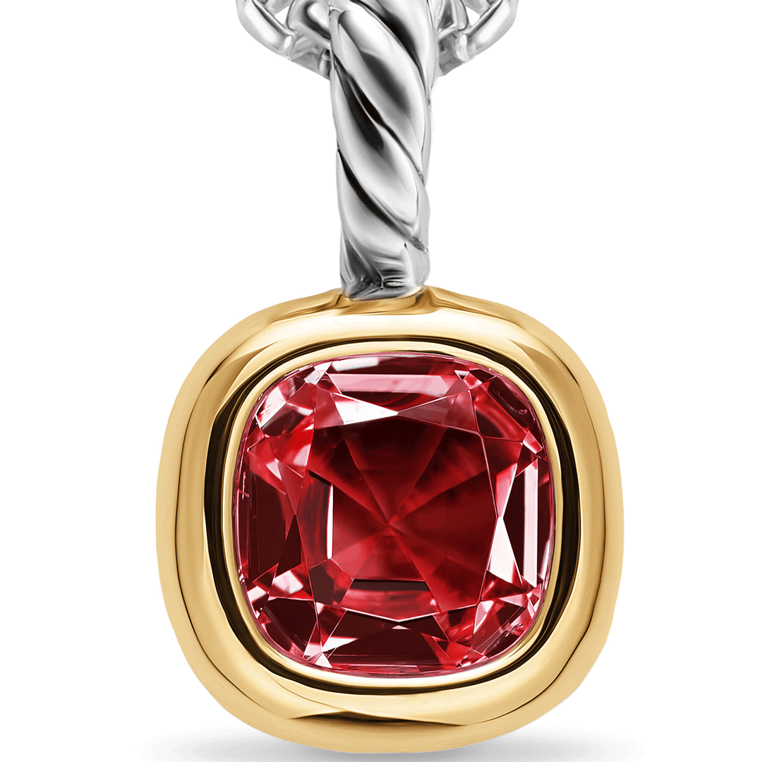 David Yurman Mini Cushion Cut Amulet in Rhodolite Garnet